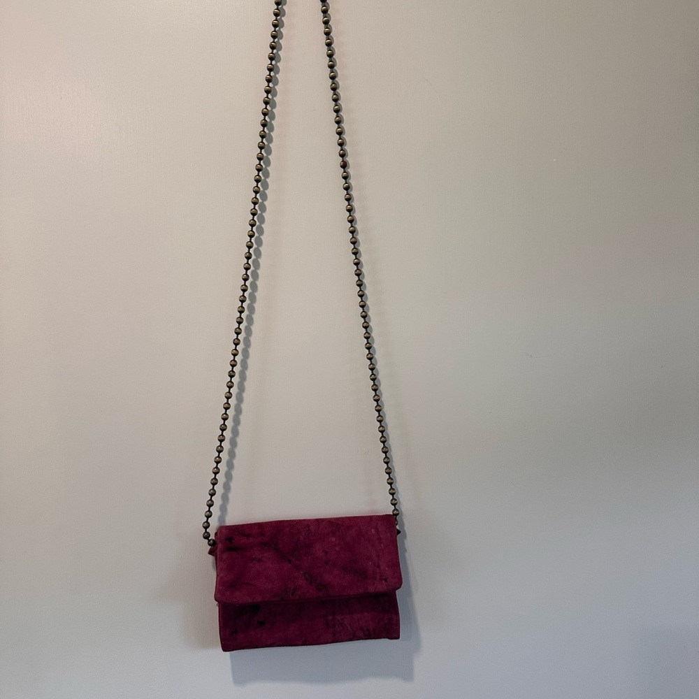 Free People purple tie die bead Strap Crossbody Bag